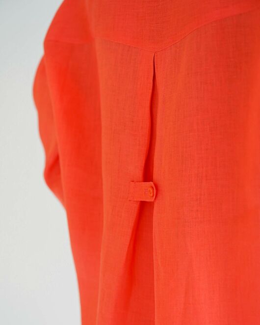 Женская рубашка льняная оранж - 8572 от byME 