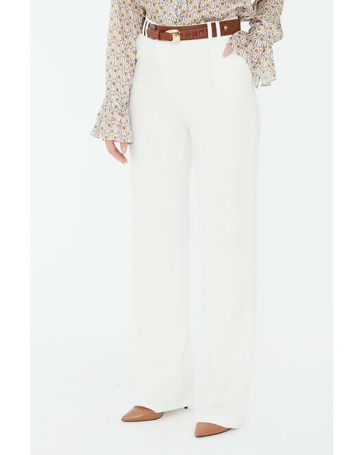 Брюки женские белые -5369-308  WHITE от SHN 