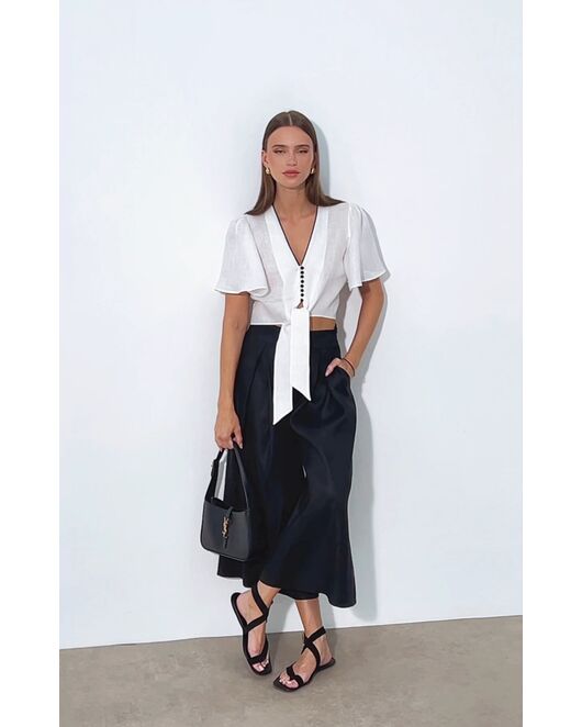 Льняная блуза белая от LW 