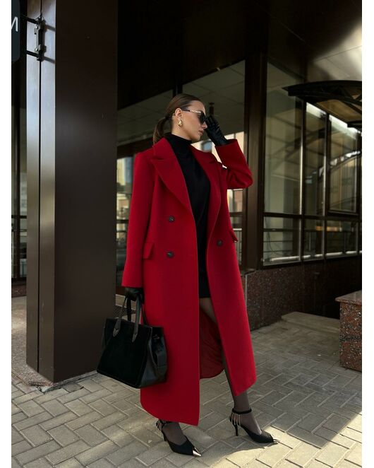 Пальто A108 Ворс цвет красный от Doroteya 