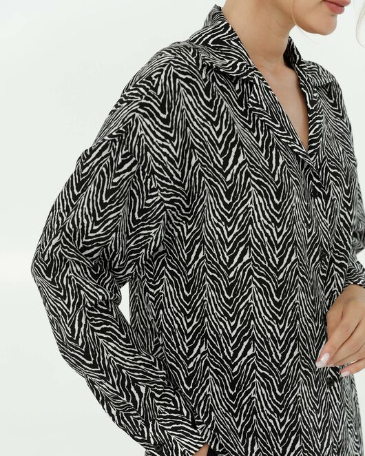 Рубашка шелковая принт зебра 8897 от ByME 
