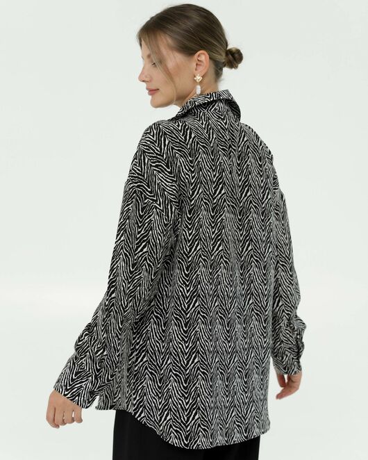 Рубашка шелковая принт зебра 8897 от ByME 