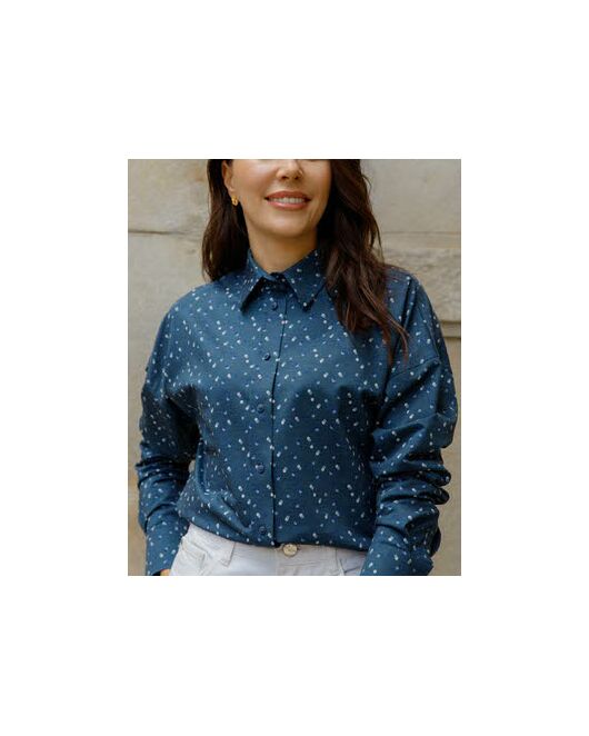 Женская рубашка в оверсайз силуэте - 8183 от byME 