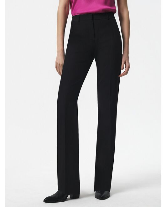 Классические брюки на средней посадке черные от byME 