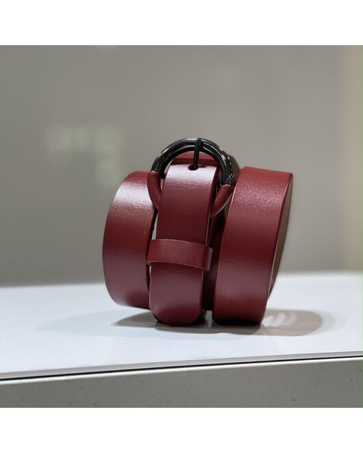 Женский ремень бордовый от  