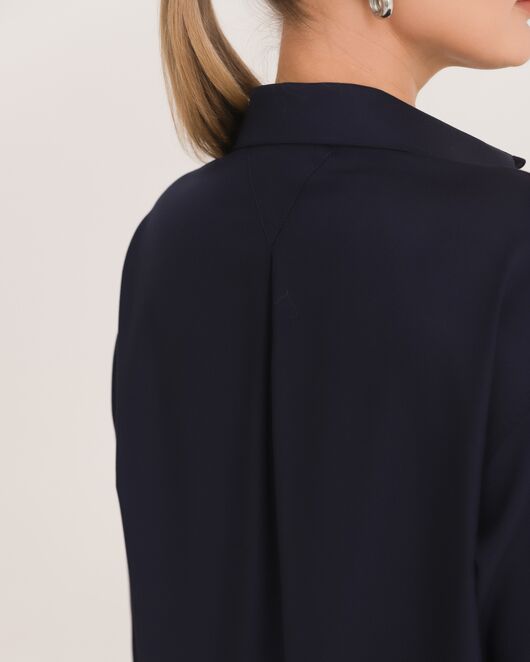 Рубашка из бамбука синяя - 8952 от byME 