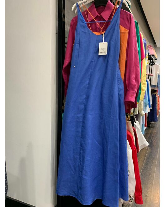 Льняное платье синее от LW 