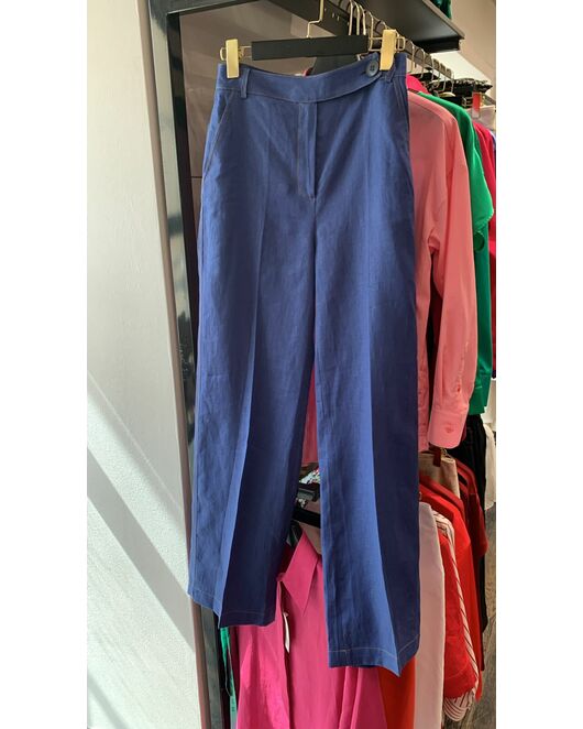 Женские брюки синие льняные - 135111 от LW 