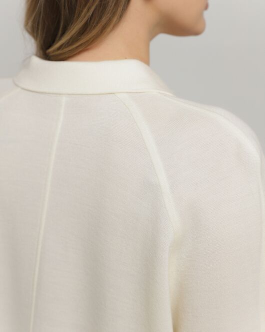 Рубашка из шерсти мериноса оверсайз белая от byME 