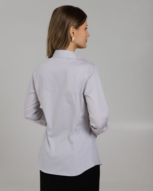 Рубашка хлопковая серая под запонки 8876 от byME 