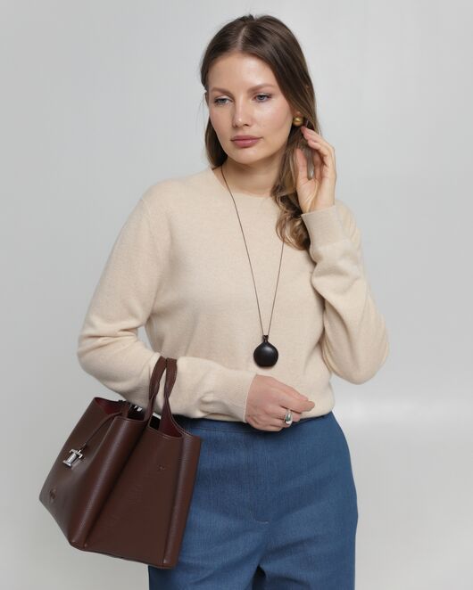 Джемпер из кашемира молочный от byME  Джемпер из кашемира молочный от byME