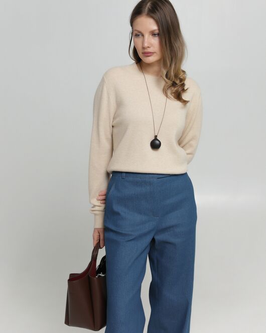 Джемпер из кашемира молочный от byME  Джемпер из кашемира молочный от byME