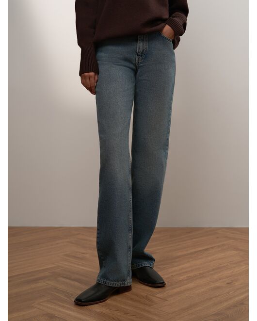 Женские прямые джинсы синие от Calista 