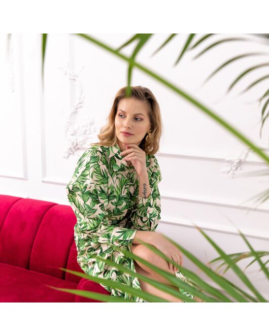 Платье тропический принт листья - 7817 от DoubleCuff 