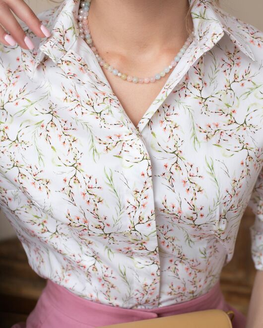 Женская рубашка рукав 3/4 - 8021 от byME 