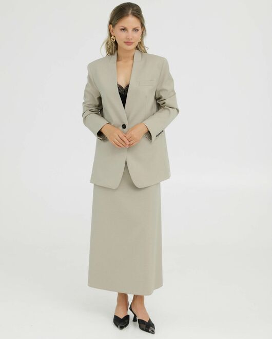 Жакет бежевый однобортный - 125094 от LW 