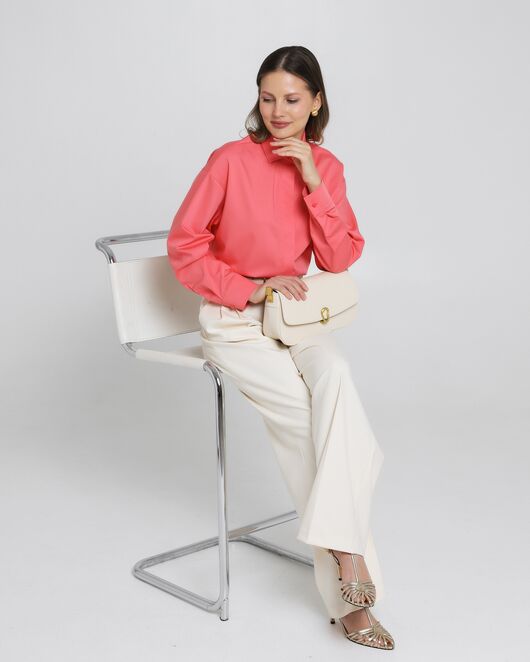 Женская рубашка из бамбука в розовом цвете-8972 от ByME 