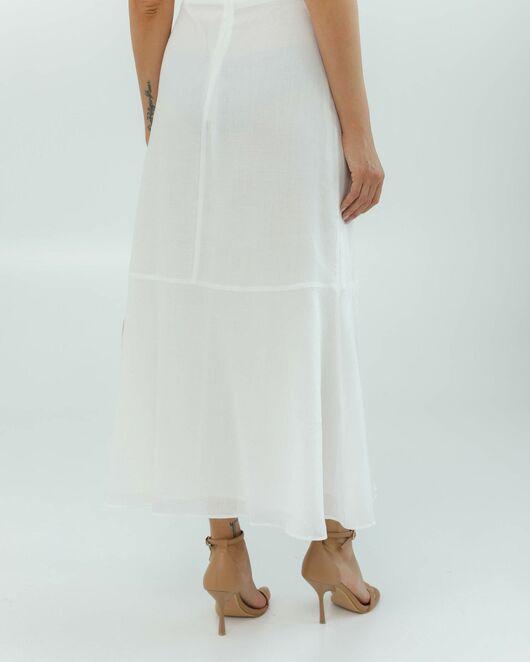 Платье женское белое из крапивы-025002-white от Luisa Wang 