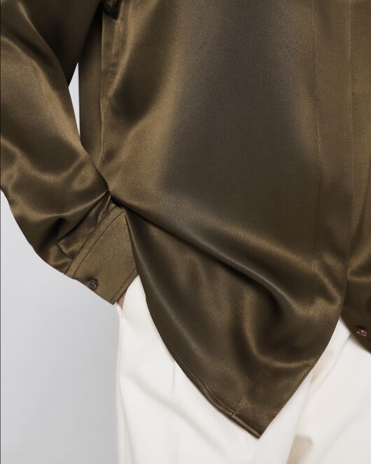 Женская рубашка и вискозы коричневая 8976 от  