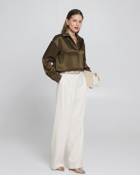 Женская рубашка и вискозы коричневая 8976 от  