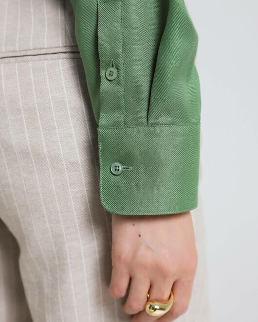 Женская рубашка из тенсела зеленая 8981 от byME 