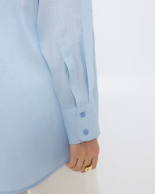 Женская рубашка изо льна голубая 8979 от ByME 