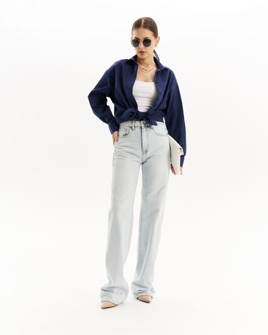 Джинсы женские голубые-32194 от  