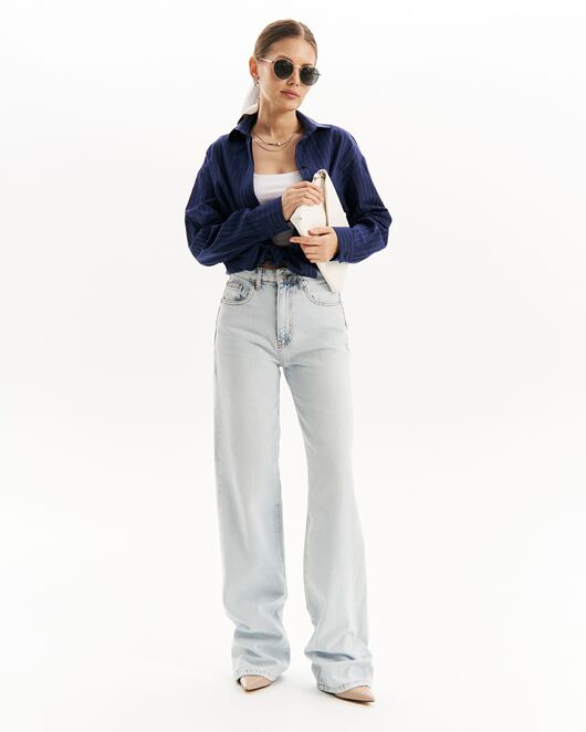 Джинсы женские голубые-32194 от  