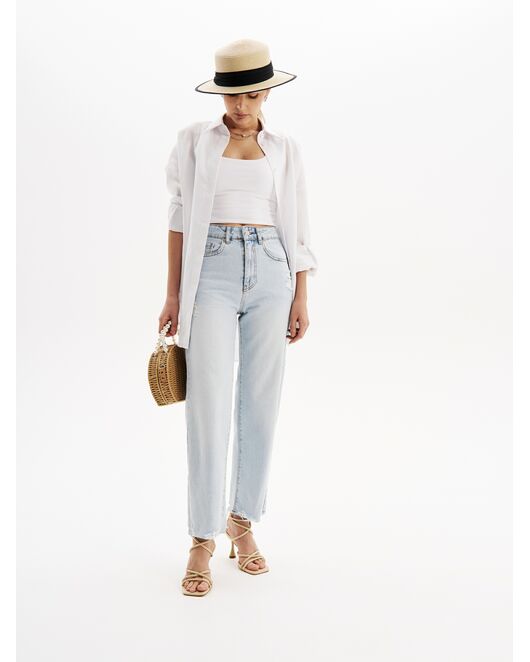 Джинсы женские светло-голубые-32195 от   Джинсы женские светло-голубые-32195 от