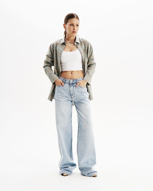 Джинсы женские голубые-32193-blue от  