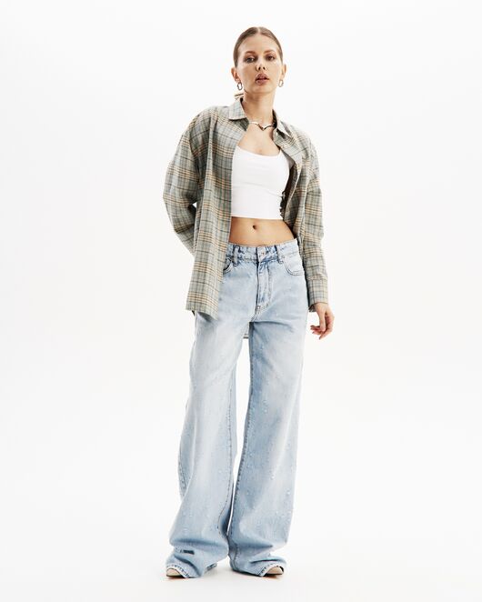 Джинсы женские голубые-32193-blue от  