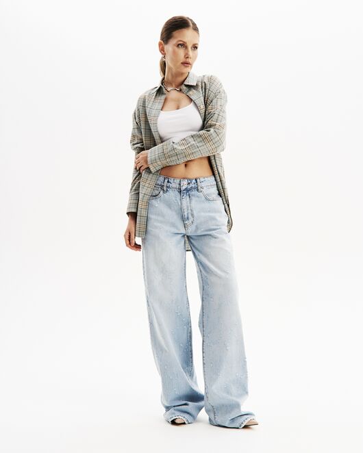 Джинсы женские голубые-32193-blue от  