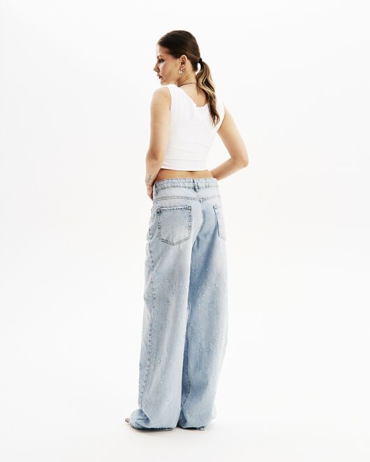 Джинсы женские голубые-32193-blue от  