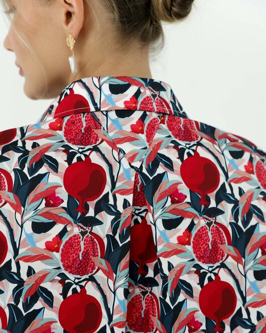 Рубашка хлопковая принт гранаты 8903 от byME 