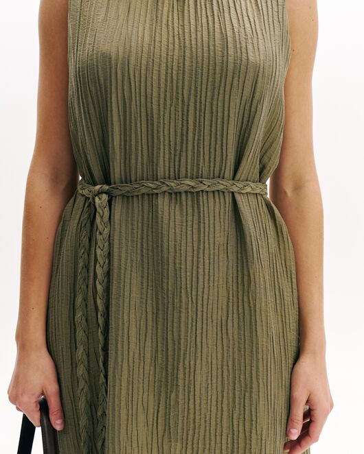 Женское платье из тенсела цвет хаки-32240 от   Женское платье из тенсела цвет хаки-32240 от