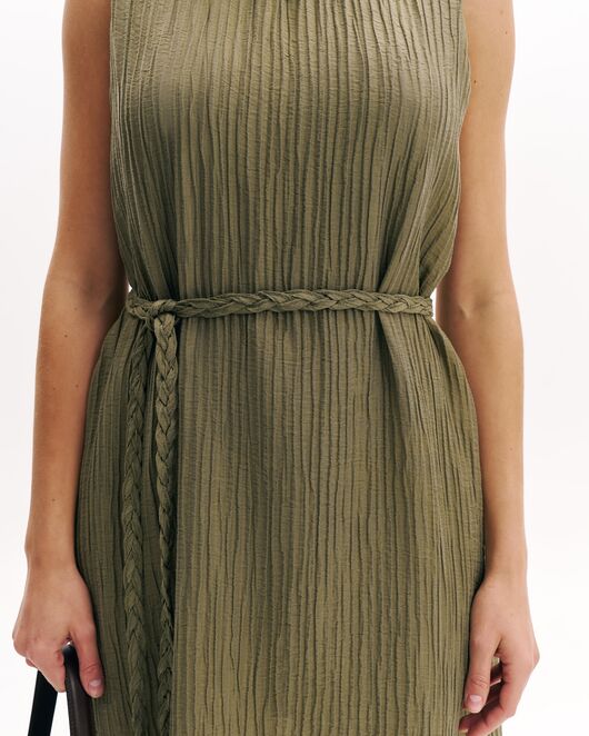 Женское платье из тенсела цвет хаки-32240 от   Женское платье из тенсела цвет хаки-32240 от