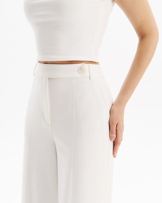 Брюки прямые в молочном цвете из вискозы  TR1-1000 от   Брюки прямые в молочном цвете из вискозы  TR1-1000 от