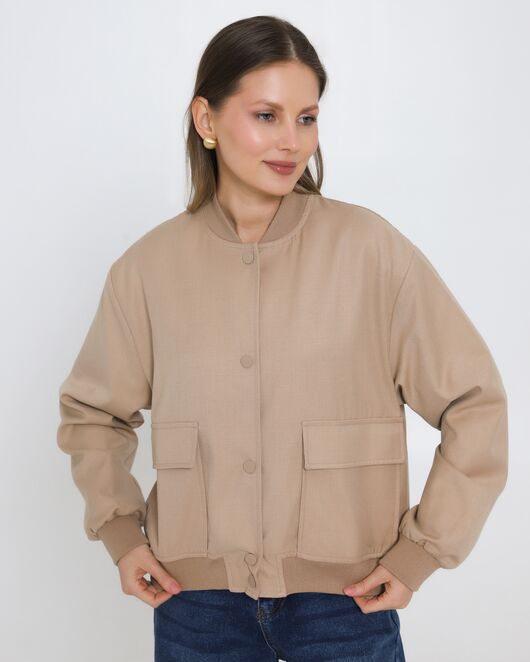 Бомбер облегченный бежевый - 565014 от LW 