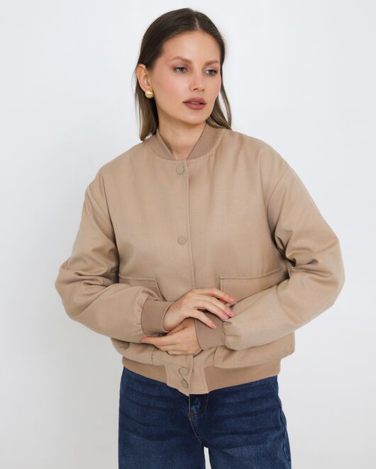 Бомбер облегченный бежевый - 565014 от LW 