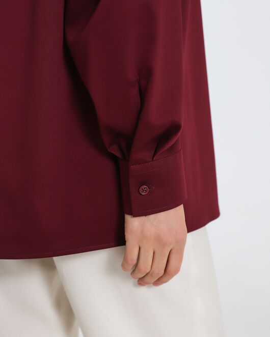 Женская рубашка из бамбука вишневая под пуговицу 8970 от ByME 