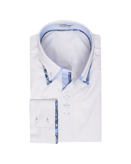 Мужская рубашка с двойным воротником белая - 7336 от DoubleCuff 