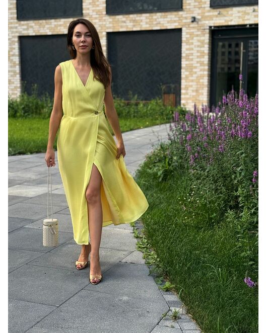 Платье желтое из тенсела от LW 