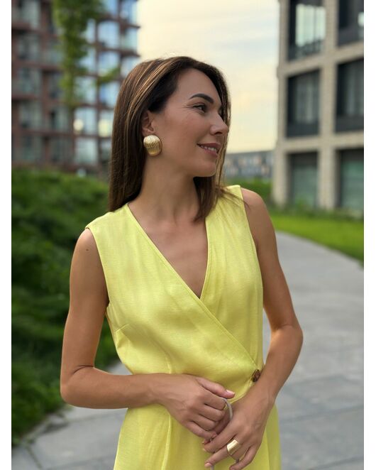 Платье желтое из тенсела от LW 