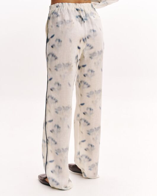 Женские брюки изо льна экрю-5312 от  