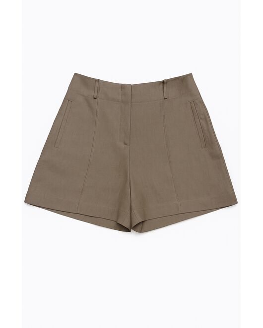 Женские шорты изо льна цвета хаки от LW 