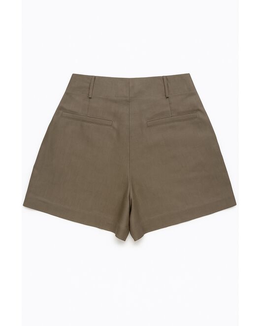 Женские шорты изо льна цвета хаки от LW 