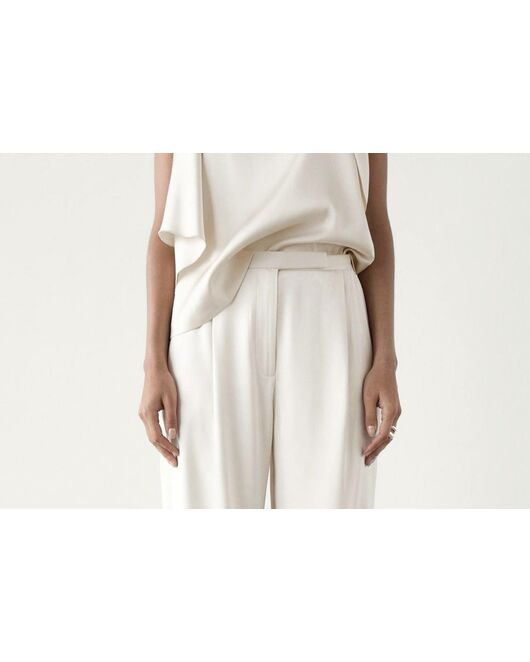 Женские брюки из вискозы белые-MS5306 от  