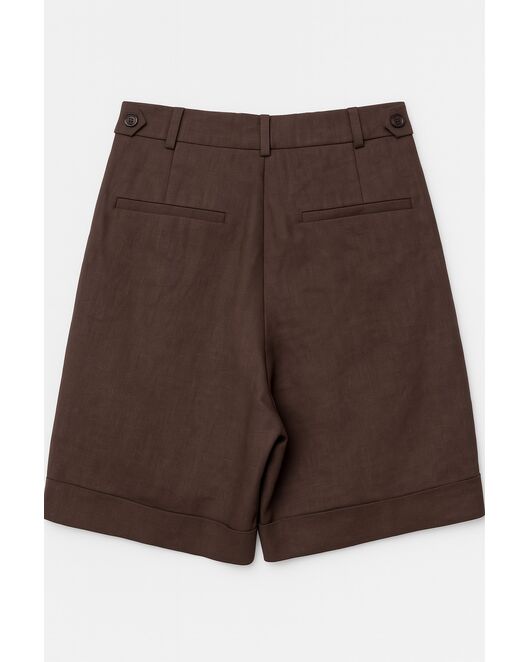 Женские шорты коричневые изо льна-LW-175006 от LW 