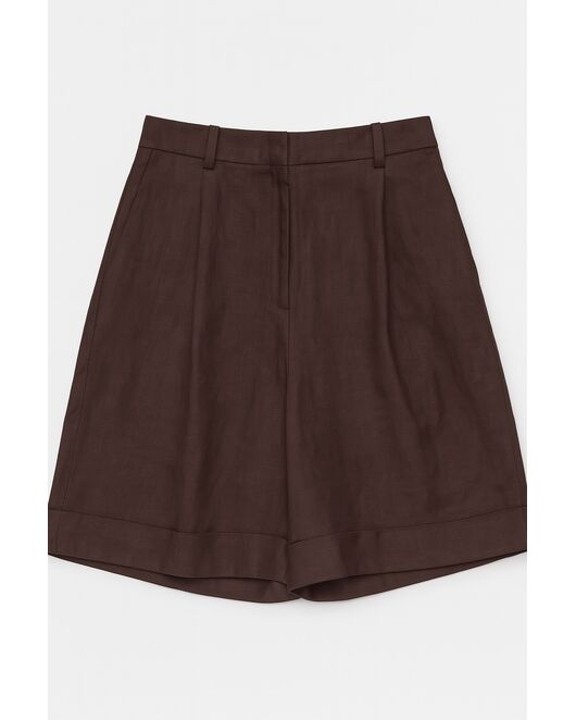 Женские шорты коричневые изо льна-LW-175006 от LW 