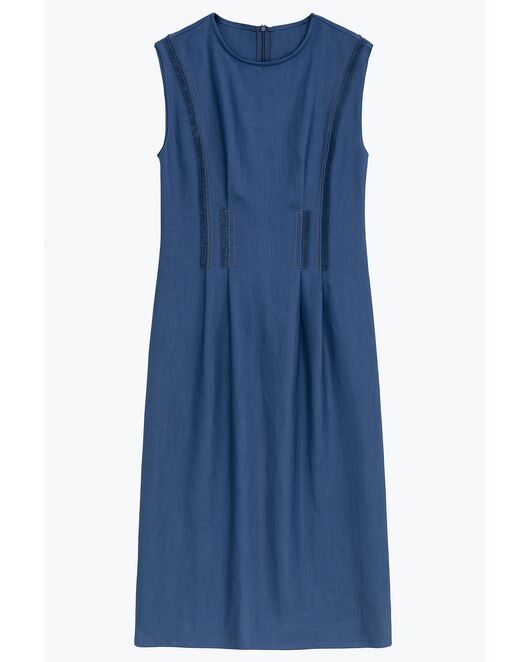 Платье темно-синее изо льна от Luisa Wang 